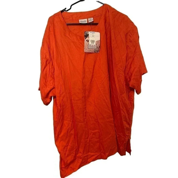 PLUS PREFERRED ORANGE BLOUSE SIZE 24 W - Picture 1 of 4